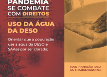 SINDISAN recomenda uso racional e reserva de água em tempos de Coronavírus
