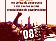 Ato reúne população em defesa da aposentadoria, direitos sociais e democracia