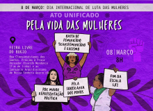 Ato Político Cultural do Dia Internacional da Mulher será na Feira Livre do Bugio