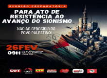 Reunião na sede da CUT/SE vai construir Ato de apoio à Palestina