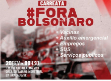 Vem pra luta: Sábado tem 3a Carreata pelo Fora Bolsonaro