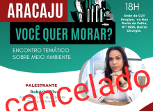 Por problemas de saúde, a palestra de hoje não vai acontecer