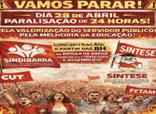 Dia 28 de abril tem paralisação do serviço público na Barra dos Coqueiros   