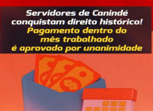 Servidores de Canindé alcançam direito histórico: pagamento dentro do mês trabalhado