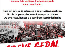 É Greve Geral dia 14 de junho por emprego, educação e aposentadoria