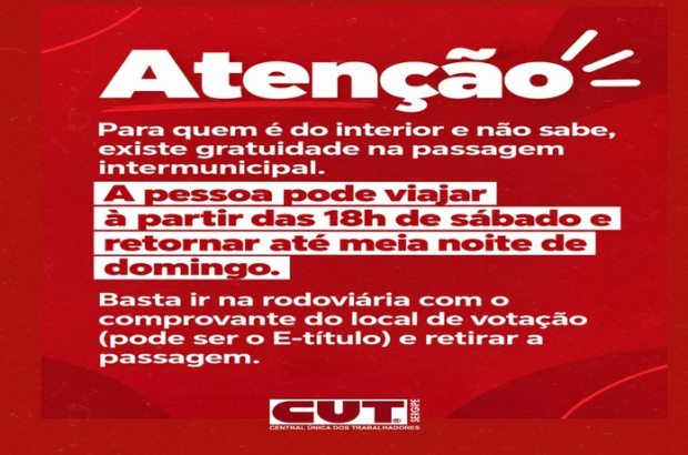 Vai ter transporte intermunicipal GRATUITO no dia da Eleição