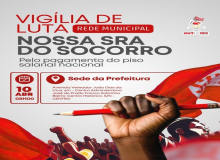Professoras e professores, participem da vigília na Prefeitura de Socorro!
