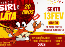 CUT/SE prepara 20ª edição do Bloco Siri na Lata