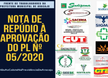 Nota de Repúdio pela aprovação do Projeto de Lei 05/2020   