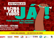 Protestos pedem a quebra da patente das vacinas contra Covid-19