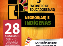 Abertas as inscrições para o 3º Encontro de Educadores(as) negros(as) e indígenas